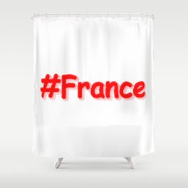 "#France" Cute Design. Buy Now Shower Curtain