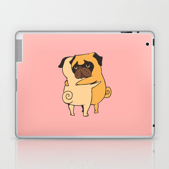 Pug Hugs Laptop & iPad Skin