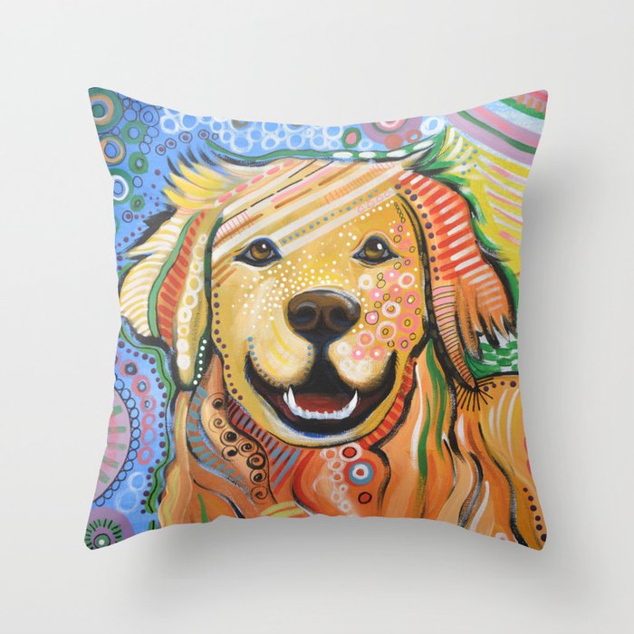 Max ... Abstract dog art, Golden Retriever, Original animal painting ...