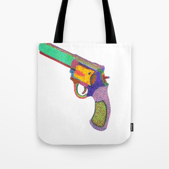 gun shoots color Tote Bag