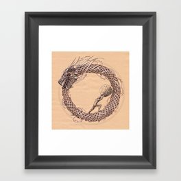 The Ouroboros / Uroboros and Sisyphus Framed Art Print