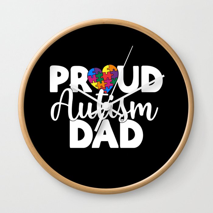 Proud Autism Dad Wall Clock