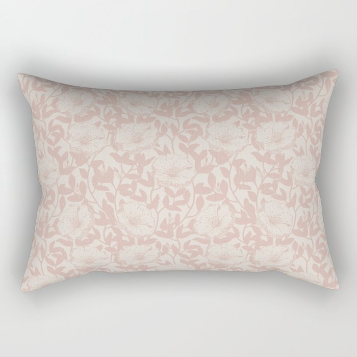 Clematis Pattern Rectangular Pillow