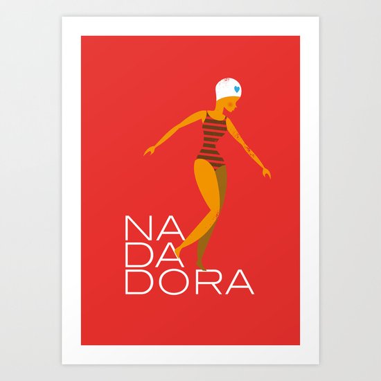 Nadadora Art Print