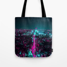 future city vaporwave Tote Bag