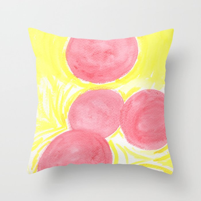 bubblegum bubbles Throw Pillow