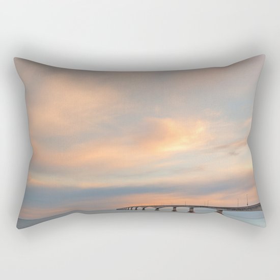 Sunset Sky Bridge Rectangular Pillow