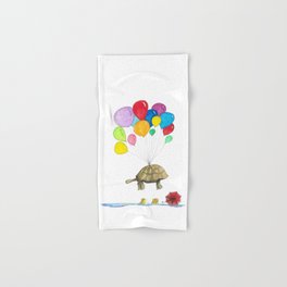 Mr Tortoise with Balloons Hand & Bath Towel