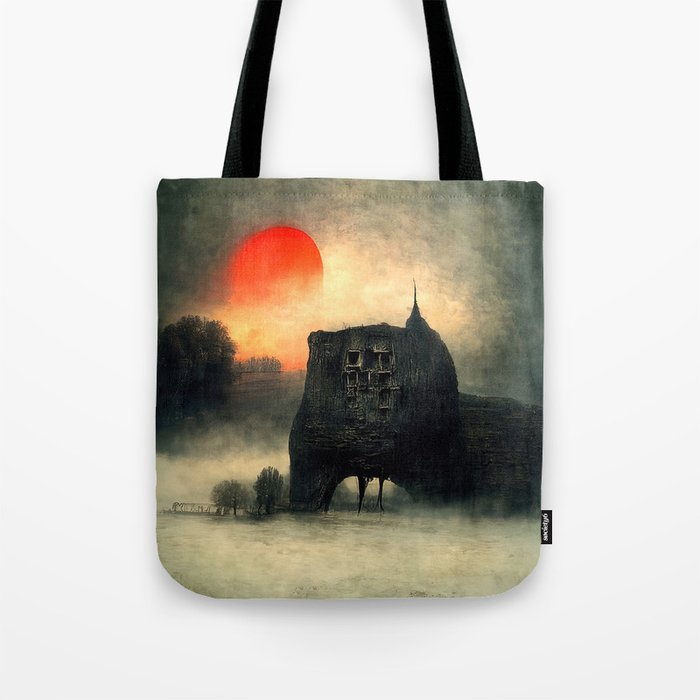 Sunset on a strange alien world Tote Bag