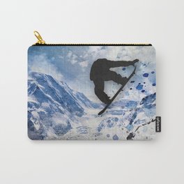 Snowboarder In Flight Carry-All Pouch