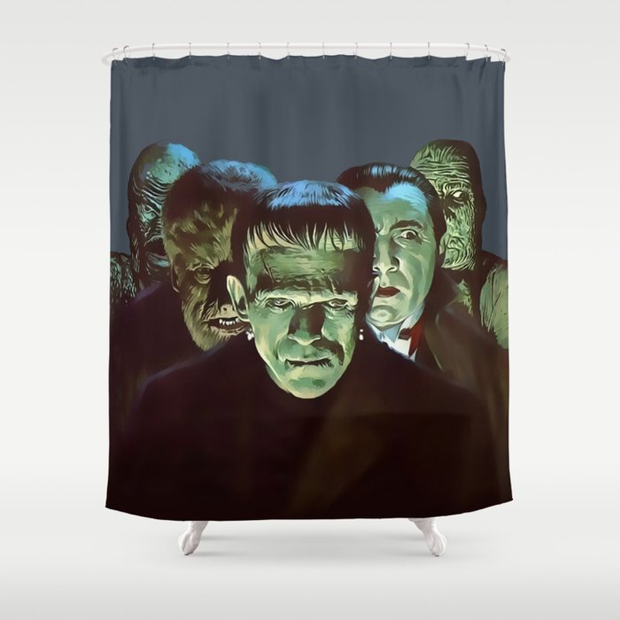 Famous Monsters Gang Shower Curtain