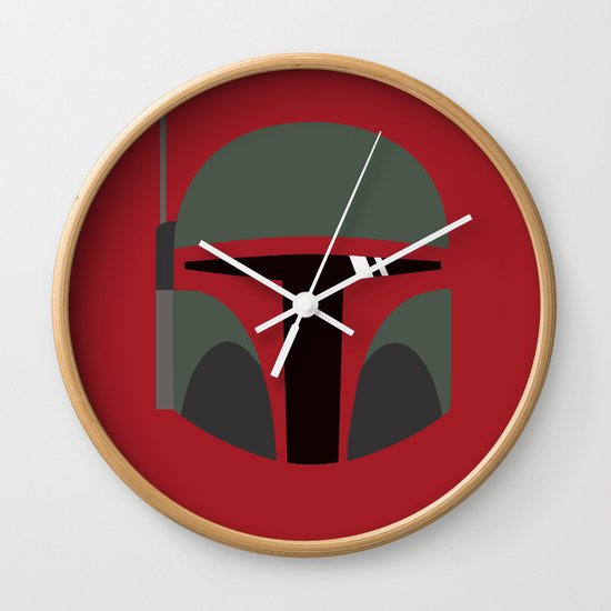 Star Wars Minimalism - Boba Fett Wall Clock