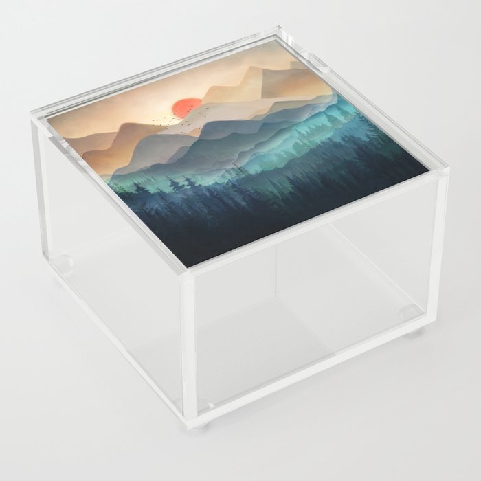 Wilderness Becomes Alive at Night Acrylic Box