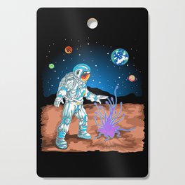 astronaut on mars Cutting Board