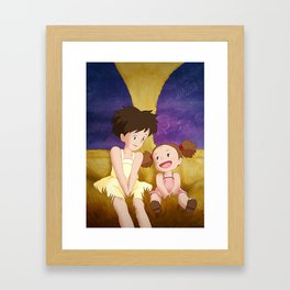 Mei & Satsuki Inside the Catbus Framed Art Print