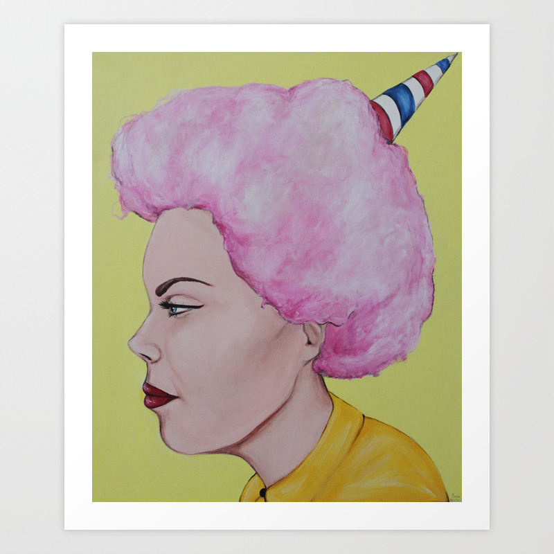 Cotton Candy Hair Art Print By Emmaberlin Society6