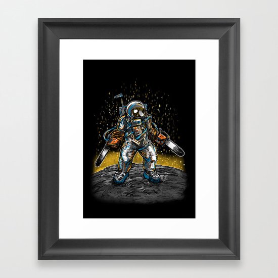 Texas Chainsaw Astronaut Framed Art Print