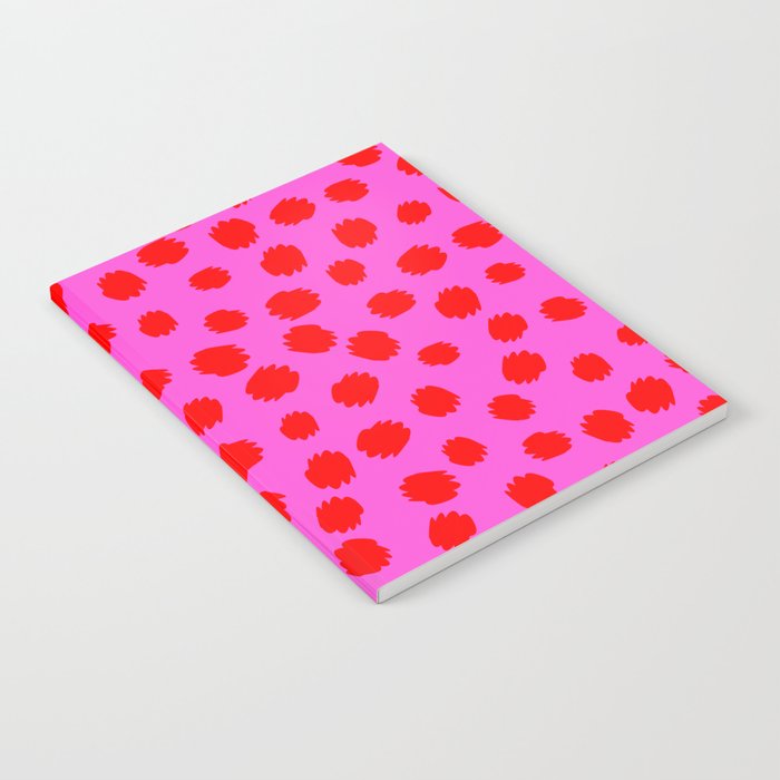 Keep me Wild Animal Print - Pink with Red Spots Notebook