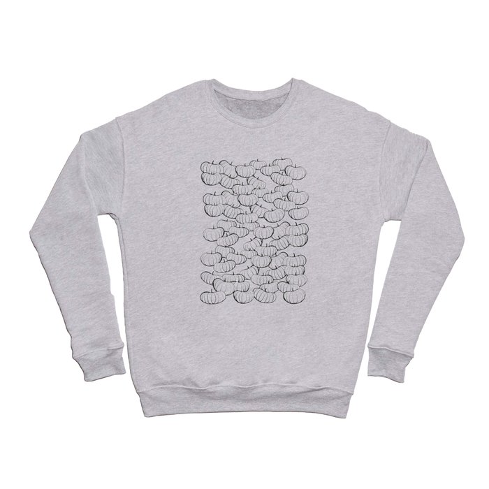 Black and White Pumpkin Fall Pattern Nª4 Crewneck Sweatshirt