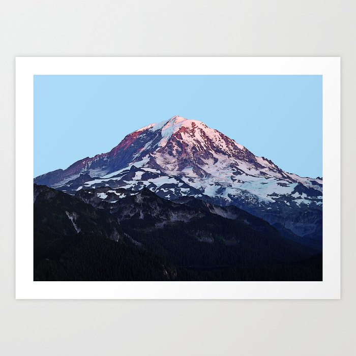 Mountain Ice Blue Art Print