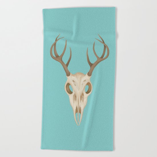 Deer Skull Beach Towel