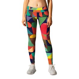 Color Blocks Leggings | Simple, Digital, Painting, Pattern, Vintage, Cubism, Other, Whimsical, Illustration, Abstractexpressionism 