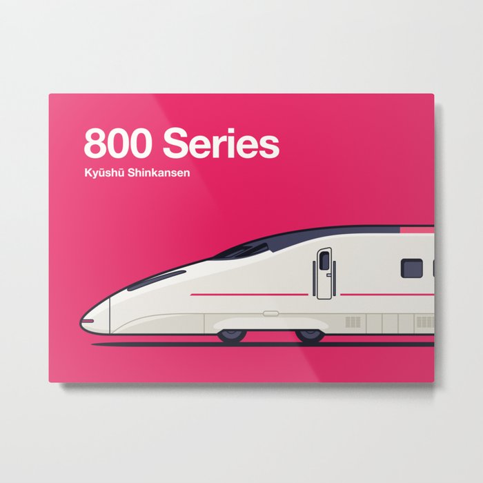 800 Series Shinkansen Bullet Train Side Metal Print