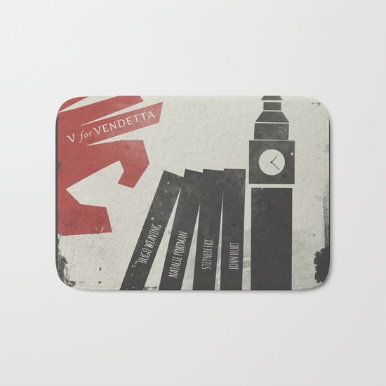 V Vendetta, Alternative Movie Poster, graphic novel by Alan Moore Bath Mat
