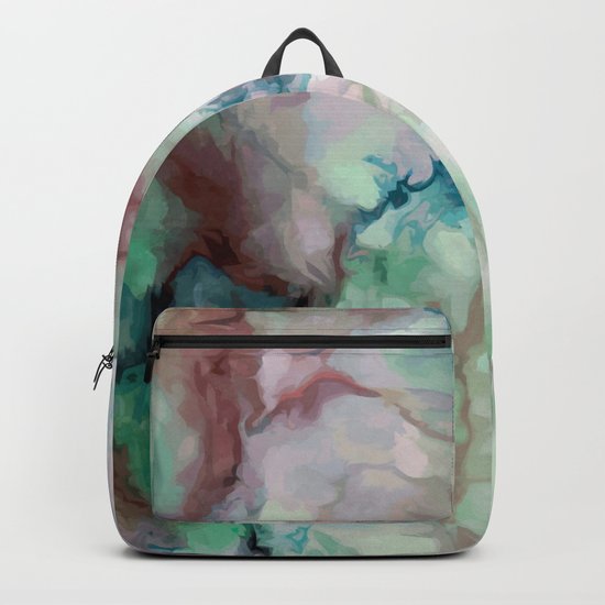 Colorful watercolor marble Backpack