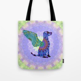 All Dogs Go To Heaven - Purple and Green Colorful Mandala Art - Sharon Cummings Tote Bag