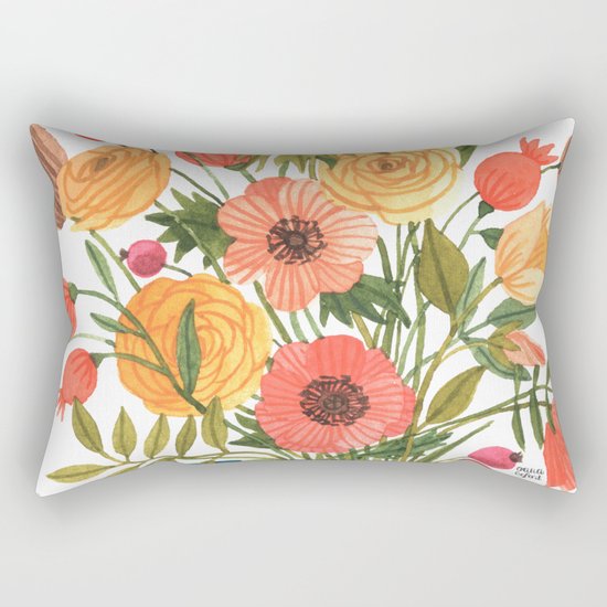 Garden Flowers Rectangular Pillow