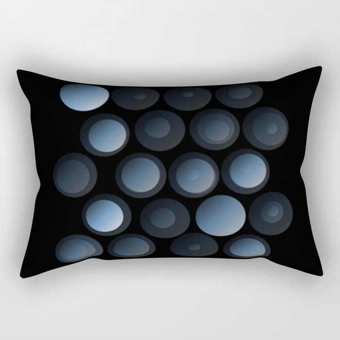 Blue Bubbles Rectangular Pillow