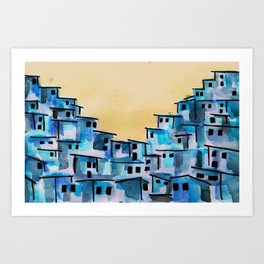 favela brazil city art  Art Print