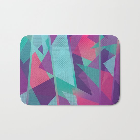 Geometric Abstraction Bath Mat