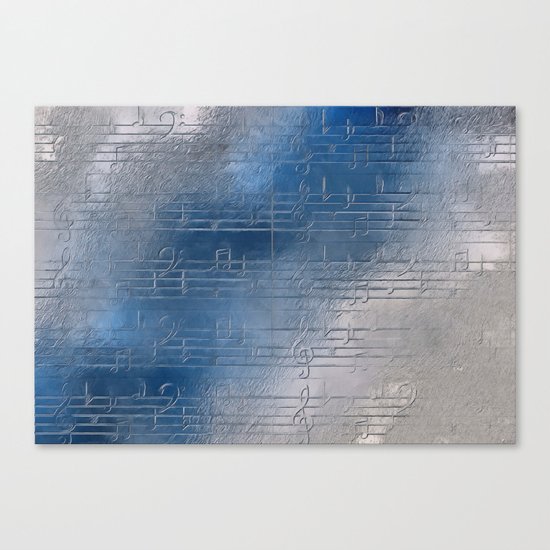 Silver music Canvas Print