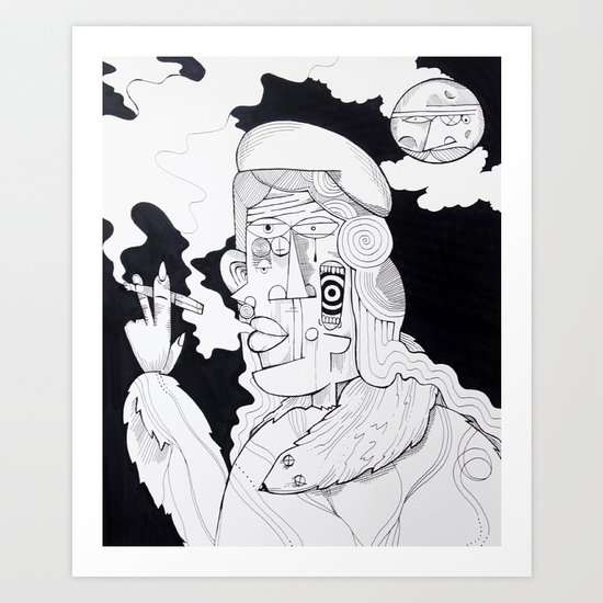 Rich Woman 2 Art Print