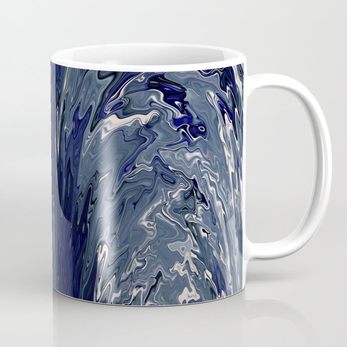 Midnight Blue Paint Fountain Coffee Mug