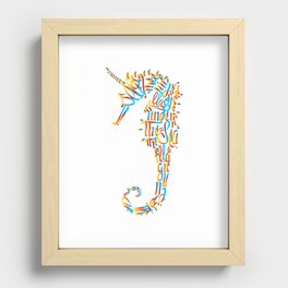 Unicorn Seahorse Recessed Framed Print