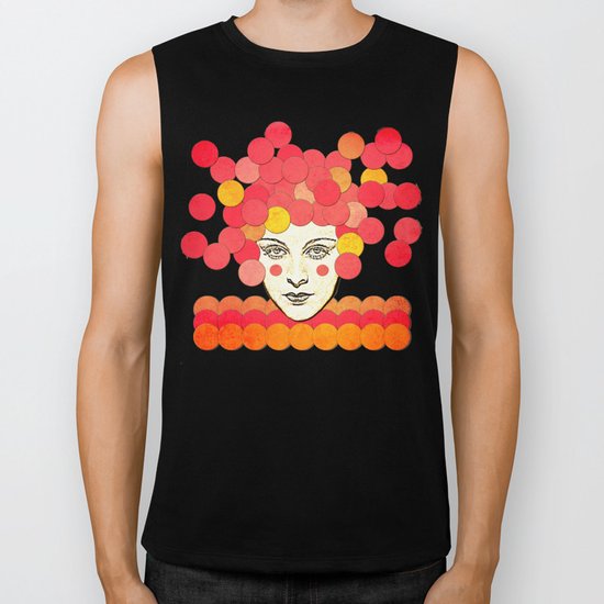 messed face Biker Tank