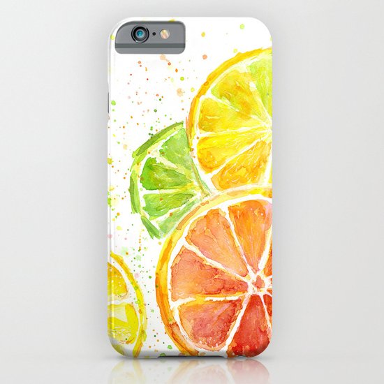 Fruit Watercolor Citrus iPhone & iPod Case