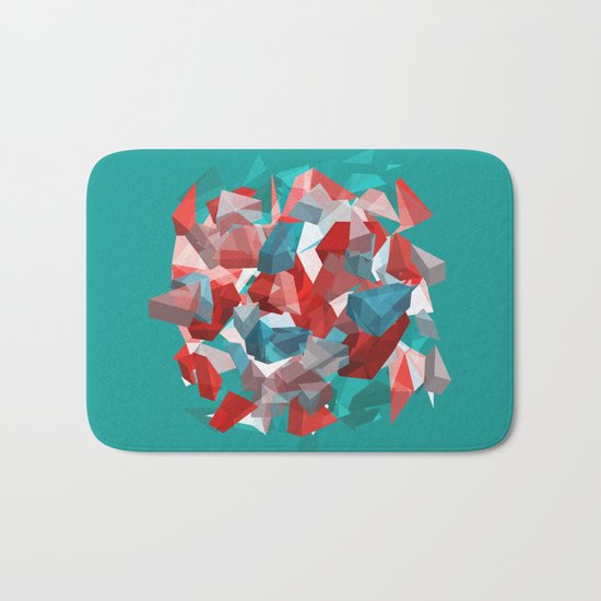 exploding polygones Bath Mat
