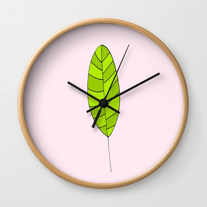 lonely leaf - Wall Clock