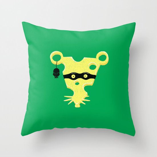 Cheese Burglar Throw Pillow