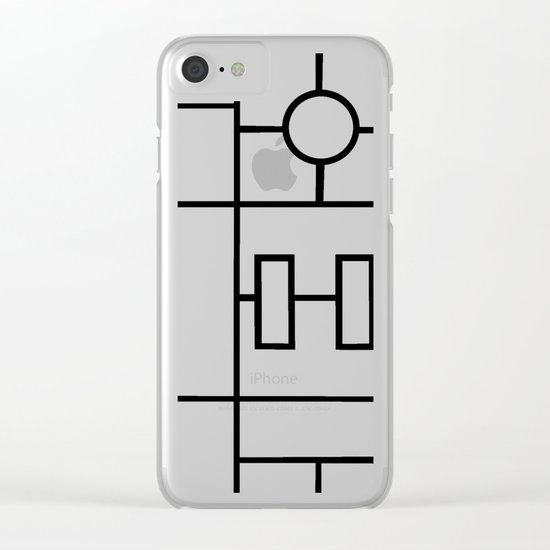 PS Grid Clear iPhone Case