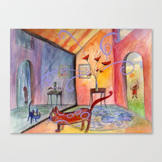 some days are happy, some days are blue Canvas Print