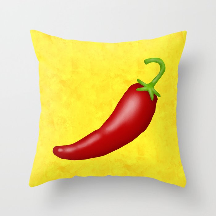 Hot Chili Pepper Throw Pillow