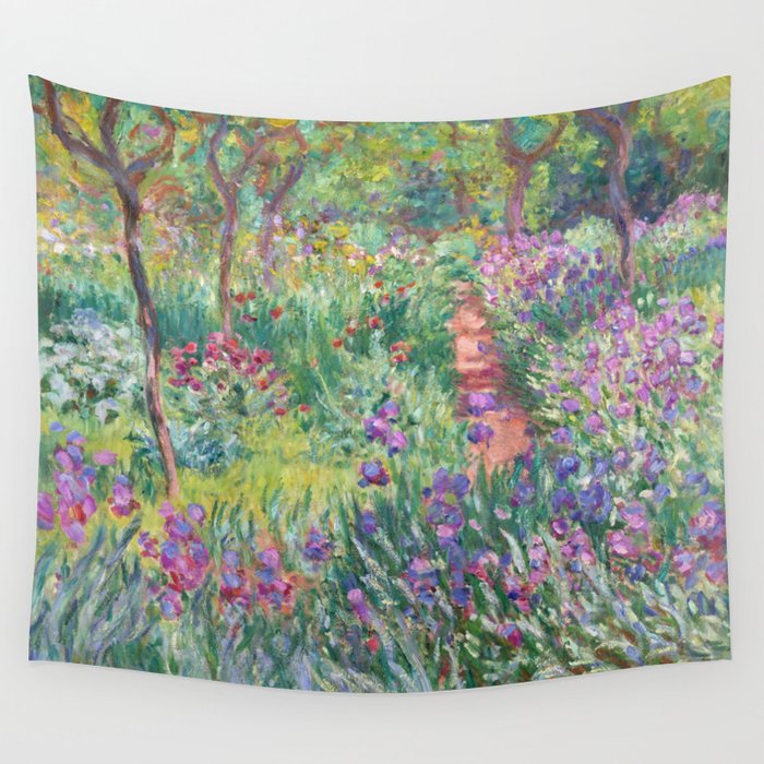 Claude Monet - The Artist’s Garden in Giverny Wall Tapestry
