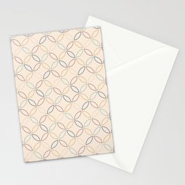 Four Leaf cement circle tile. Geometric circle decor pattern. Digital Illustration background Stationery Card