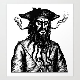 Blackbeard the pirate Art Print