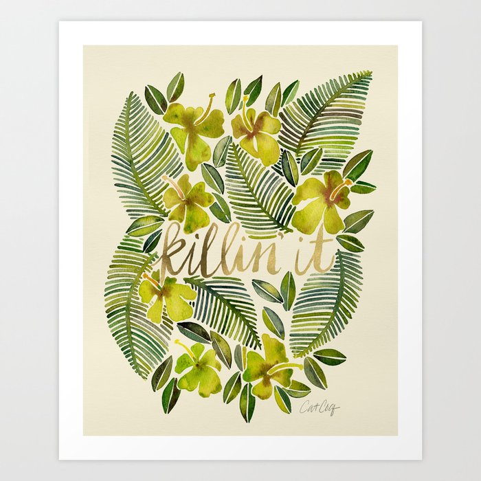Killin' It – Tropical Yellow Art Print